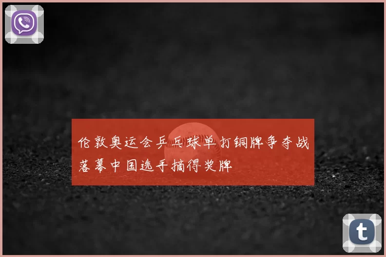 伦敦奥运会乒乓球单打铜牌争夺战落幕中国选手摘得奖牌
